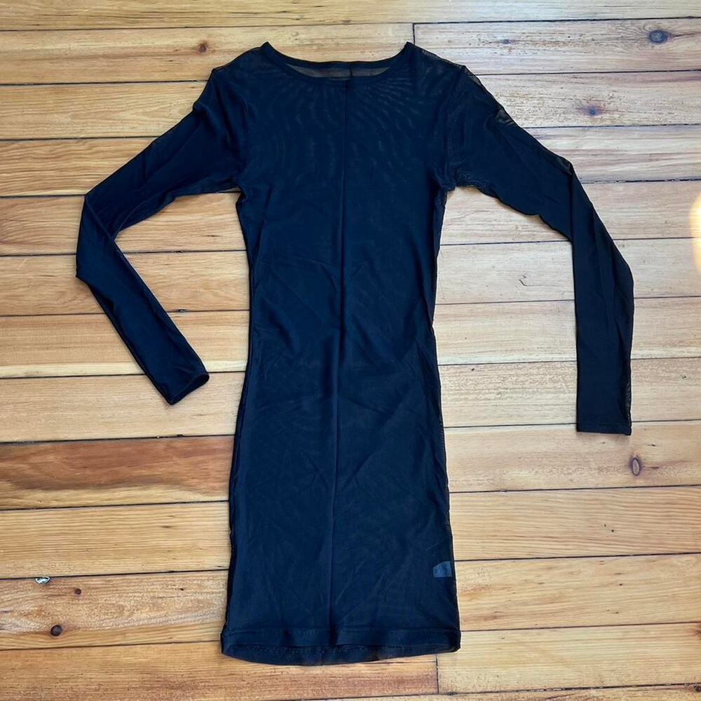 American Apparel black mesh mini dress XS